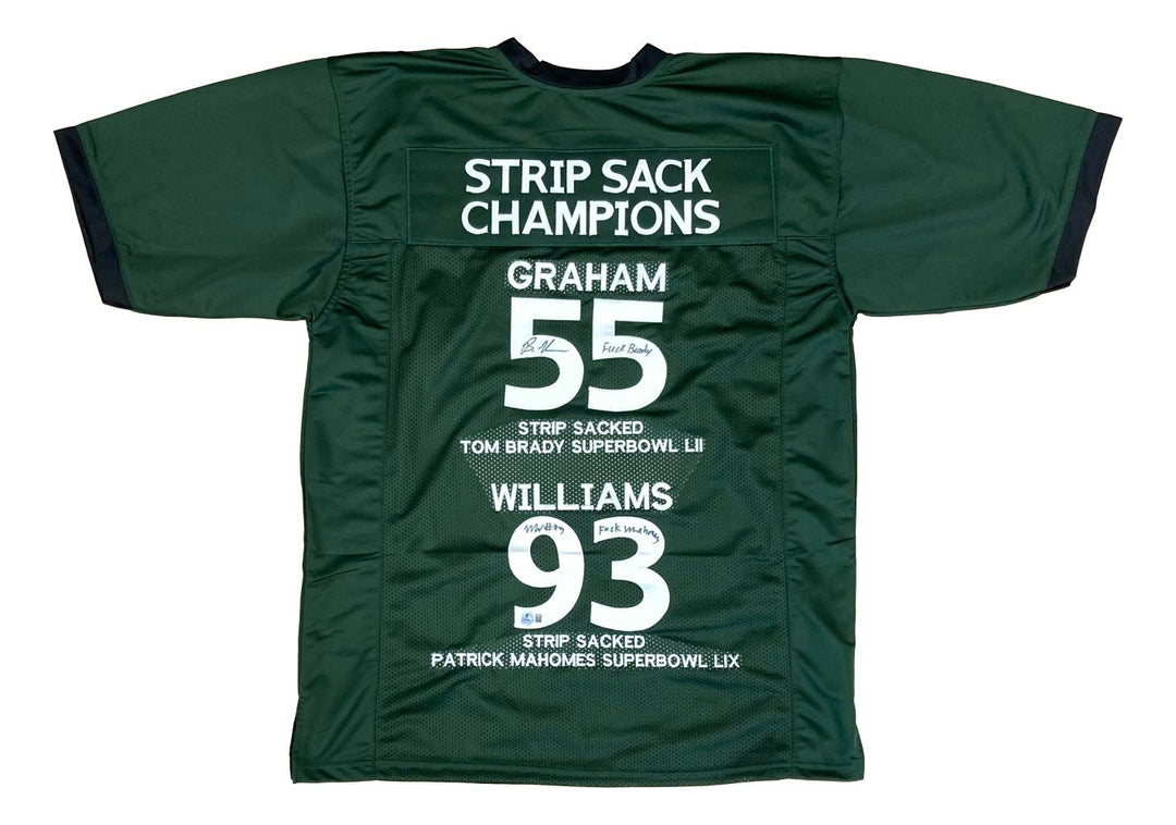 Brandon Graham Milton Williams Philadelphia Signed Jersey F Brady F Mahomes BAS
