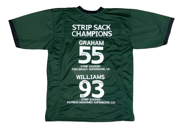 Brandon Graham Milton Williams Philadelphia Signed Jersey F Brady F Mahomes BAS