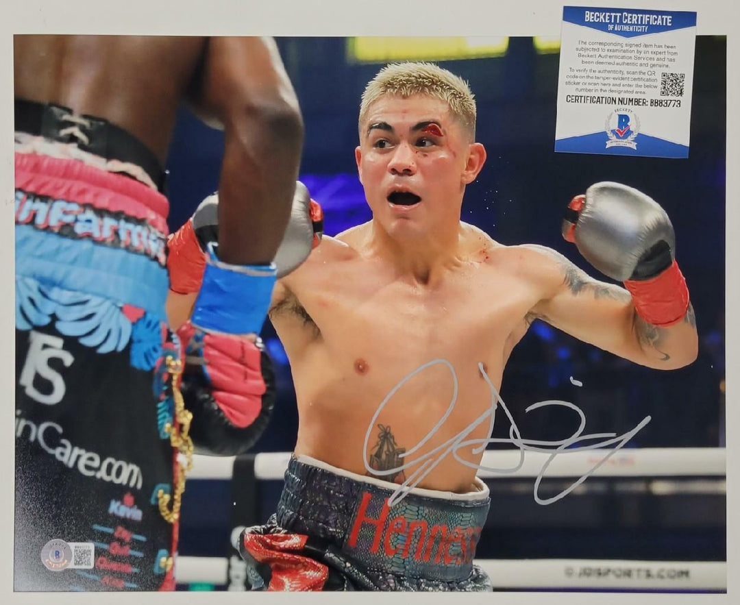 Joseph Diaz Jr. signed 11x14 Photo WBC IBF Boxing Autograph D ~ Beckett BAS COA