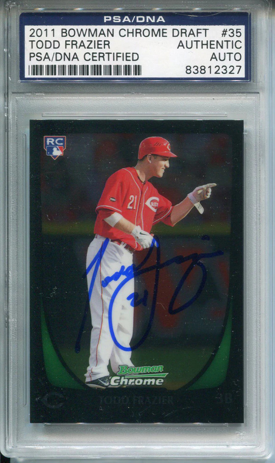 Todd Frazier Autographed 2011 Bowman Chrome Rookie Card (PSA/DNA)