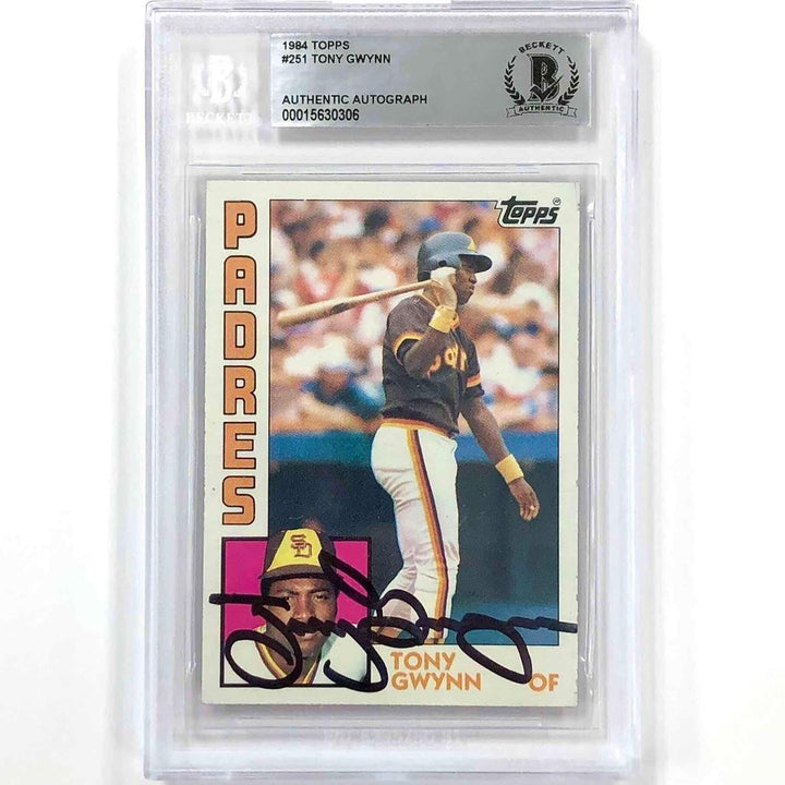 Tony Gwynn autograph signed 1984 Topps 2nd Year card #251 Padres BAS BGS Beckett