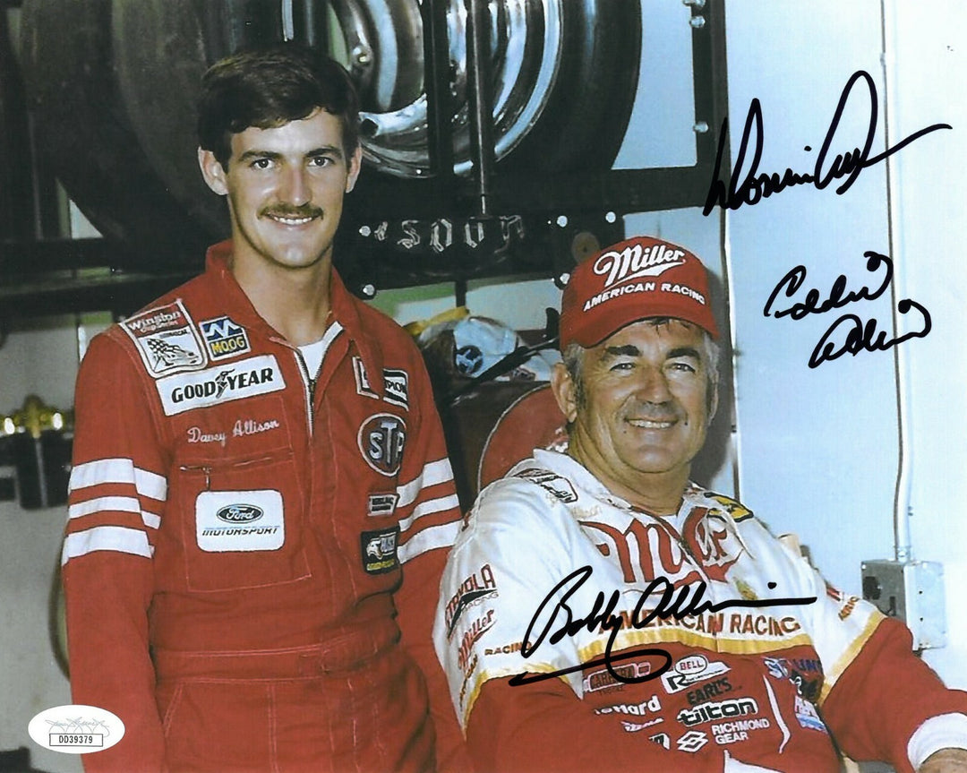 Bobby Allison/Donnie Allison/Eddie Allison triple signed 8x10 Photo NASCAR- JSA