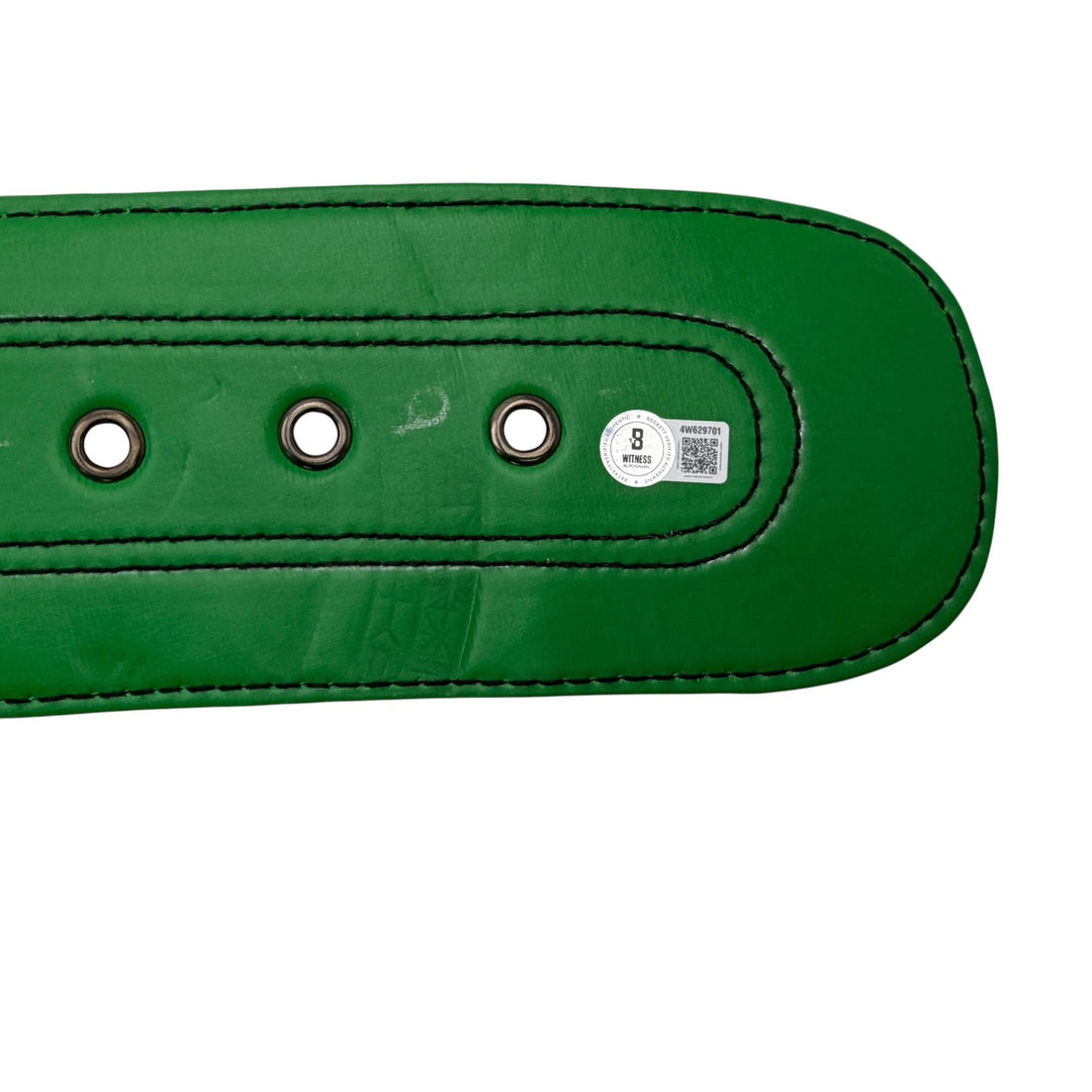 Autographed/Signed Manny Pacquiao WBC Green Boxing Replica Belt Beckett BAS COA