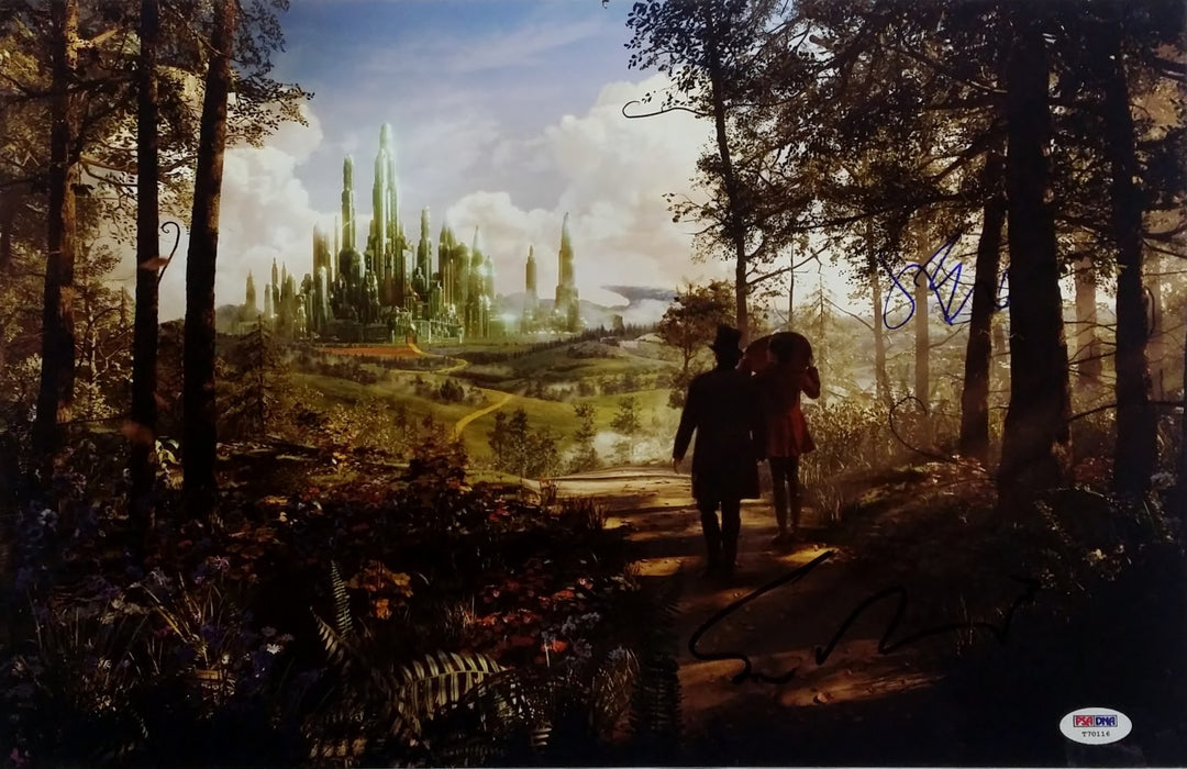 James Franco & Sam Raimi OZ The Great And Powerful Signed 11X17 Photo PSA/DNA