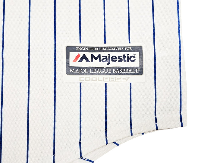 Brewers Christian Yelich Signed White Pinstripe Majestic Jersey Size XL JSA