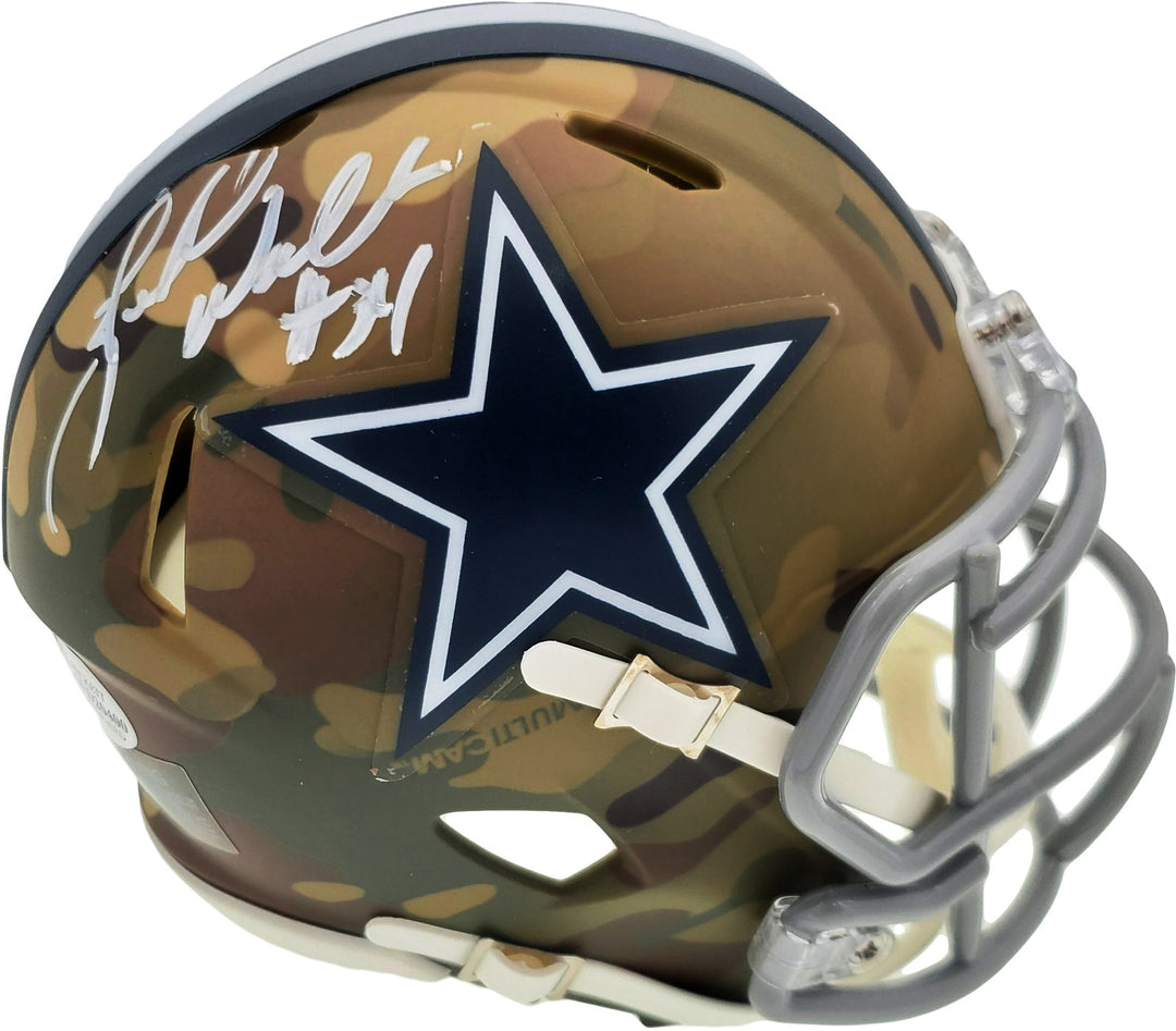 Herschel Walker Signed Dallas Cowboys Camo Speed Mini Helmet Beckett BAS