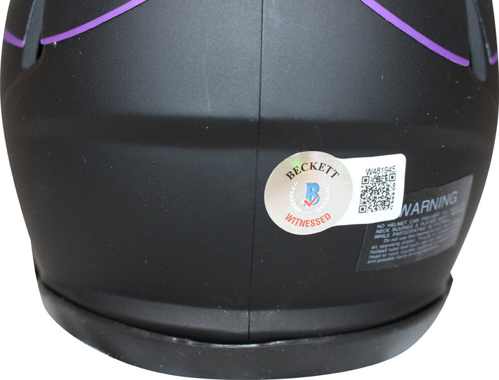 Randy Moss Signed Minnesota Vikings Eclipse Mini Helmet Beckett 40218