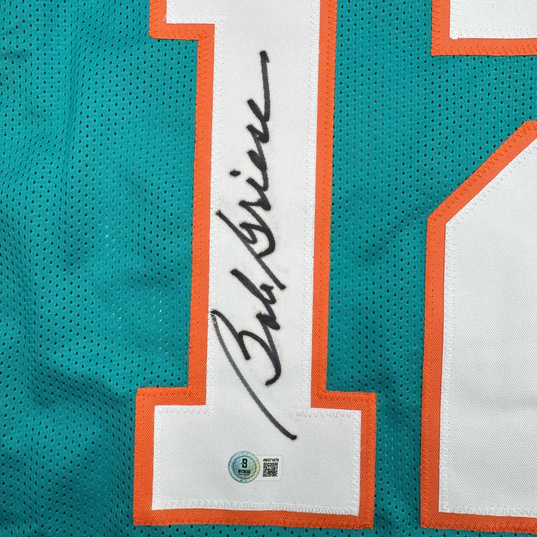Autographed/Signed BOB GRIESE Miami Teal Football Jersey JSA COA Auto