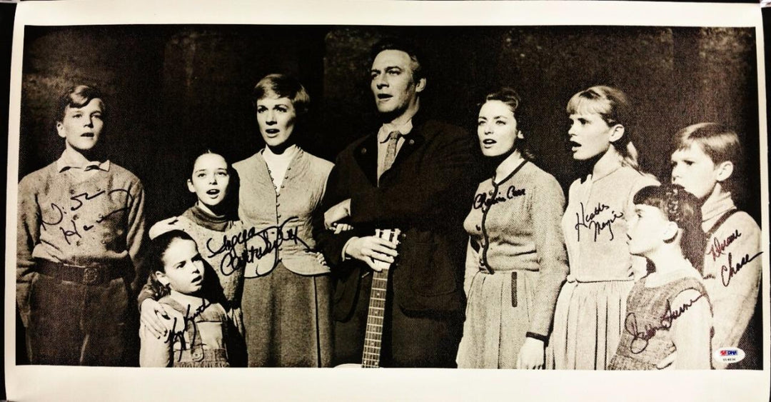 Sound of Music autograph cast signed 12x24 Canvas Photograph PSA/DNA COA LOA