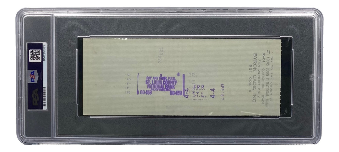 Stan Musial St. Louis Cardinals Signed  Bank Check PSA/DNA 85025589