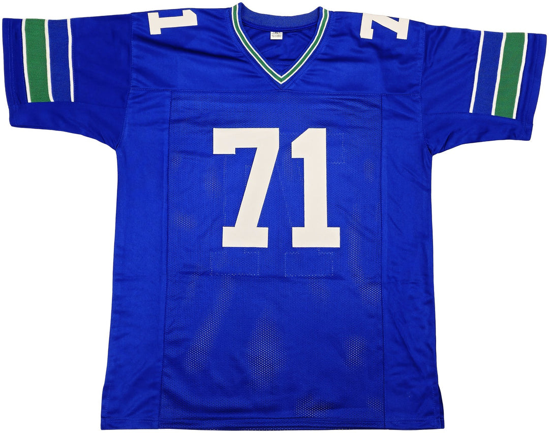 Seattle Seahawks Walter Jones Autographed Signed Blue Jersey JSA