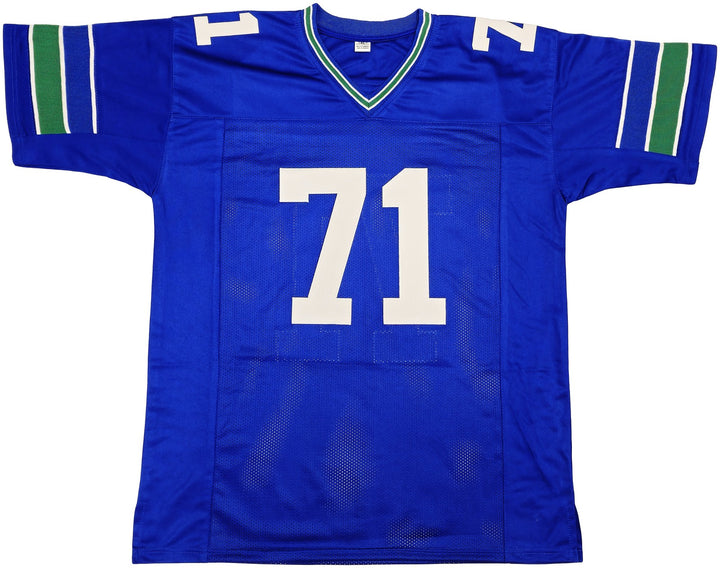 Seattle Seahawks Walter Jones Autographed Signed Blue Jersey JSA