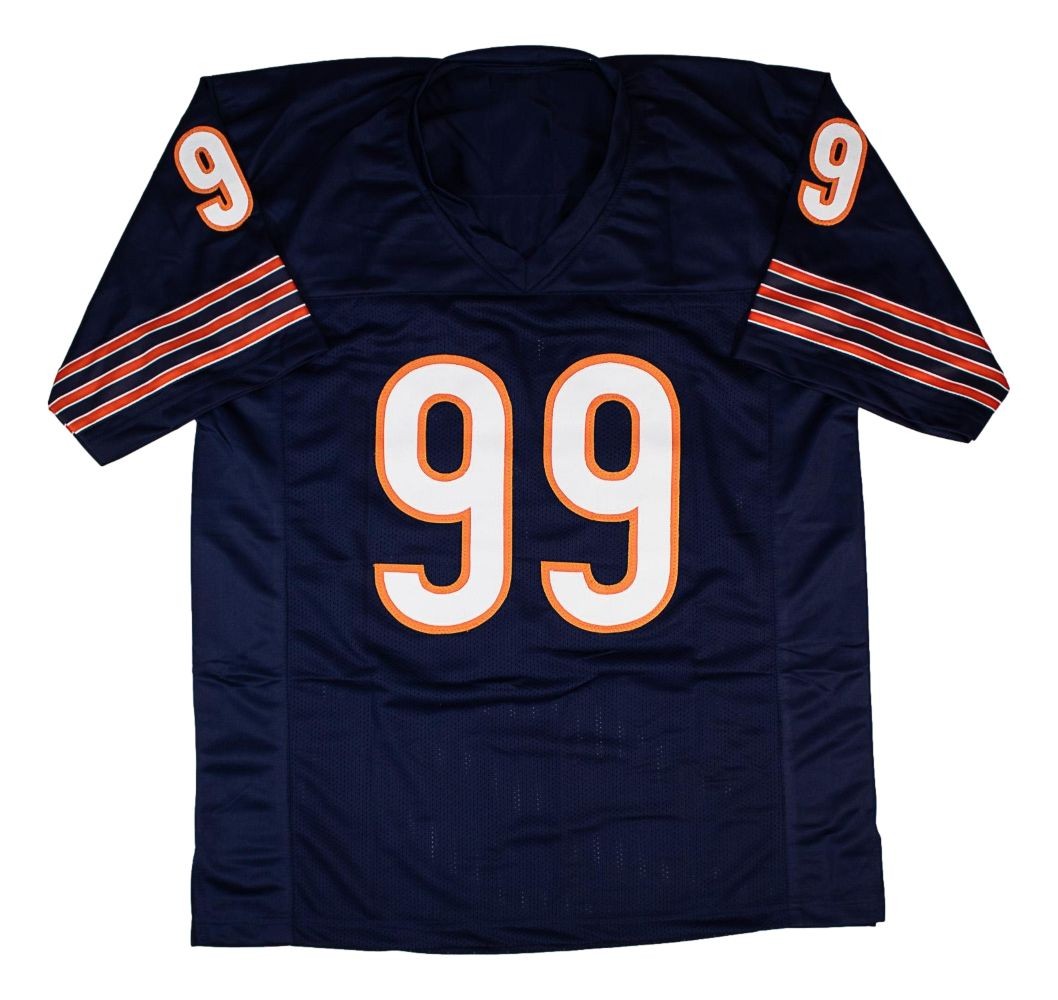 Dan Hampton Chicago Signed Navy Football Jersey JSA QR Hologram