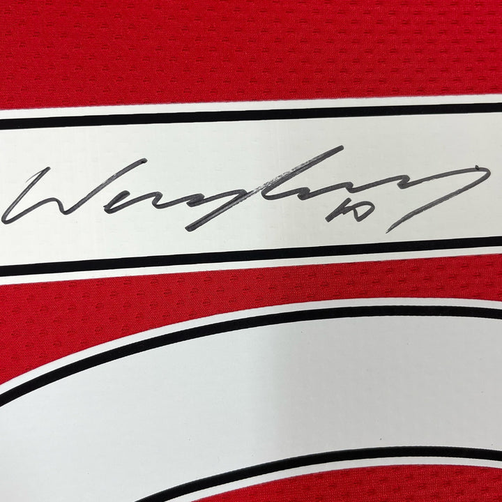 Framed Autographed/Signed Wayne Rooney 35x39 Man United Red 2008 Jersey COA