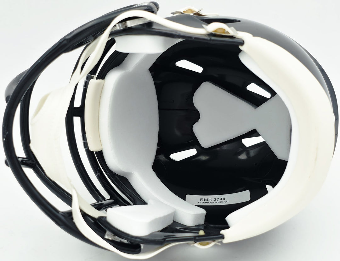 Mike Sainristil Auto Commanders Black 2022 Alt Speed Mini Helmet Beckett Witness