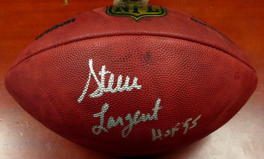 Steve Largent Signed NFL Leather Football Seattle Seahawks "HOF 95" MCS Holo