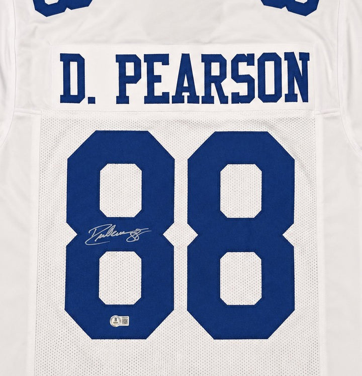 Dallas Cowboys Drew Pearson Signed White Jersey Beckett BAS Witness