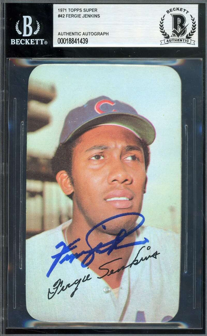 Fergie Jenkins Beckett BAS Signed 1971 Topps Super Autograph