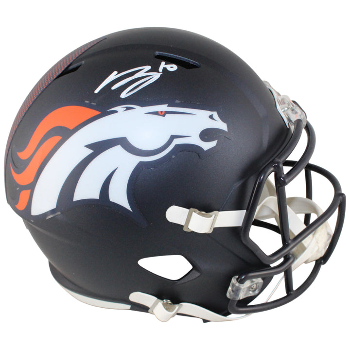 Bo Nix Autographed/Signed Denver Broncos F/S Helmet Beckett Witness 53268