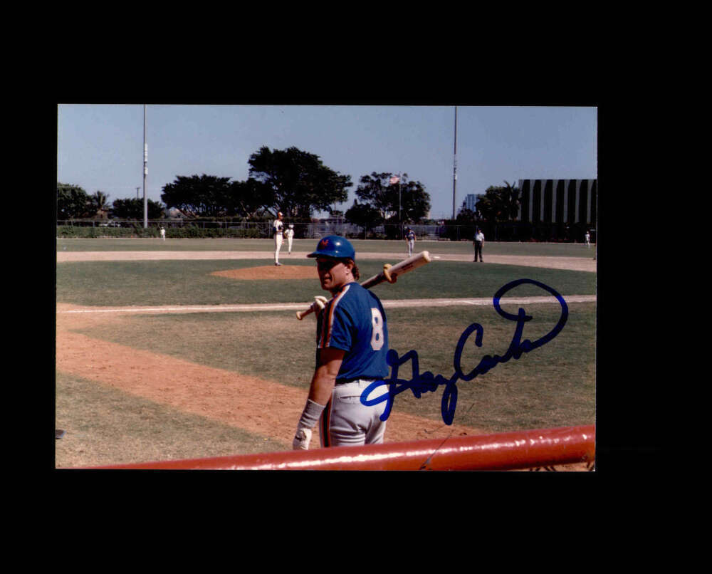 Gary Carter PSA DNA Signed 4x6 Original 90`s Photo Autographed Mets