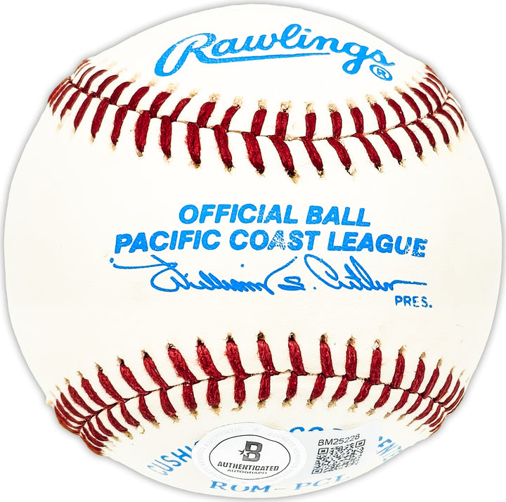 Boots Poffenberger Signed Pacific Coast Baseball Tigers, Dodgers Beckett QR