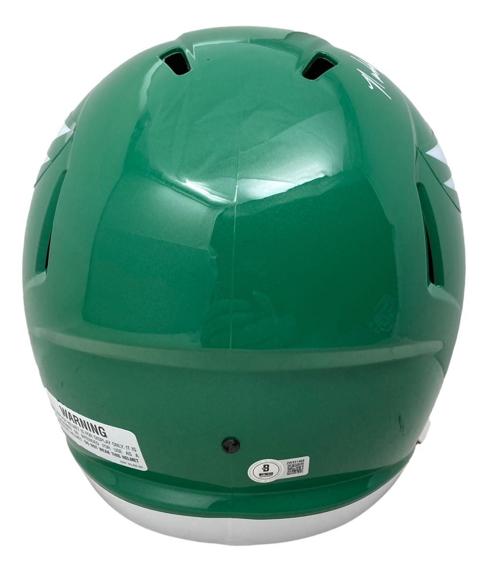 Randall Cunningham Signed Eagles FS Kelly Green Speed Replica Helmet BAS