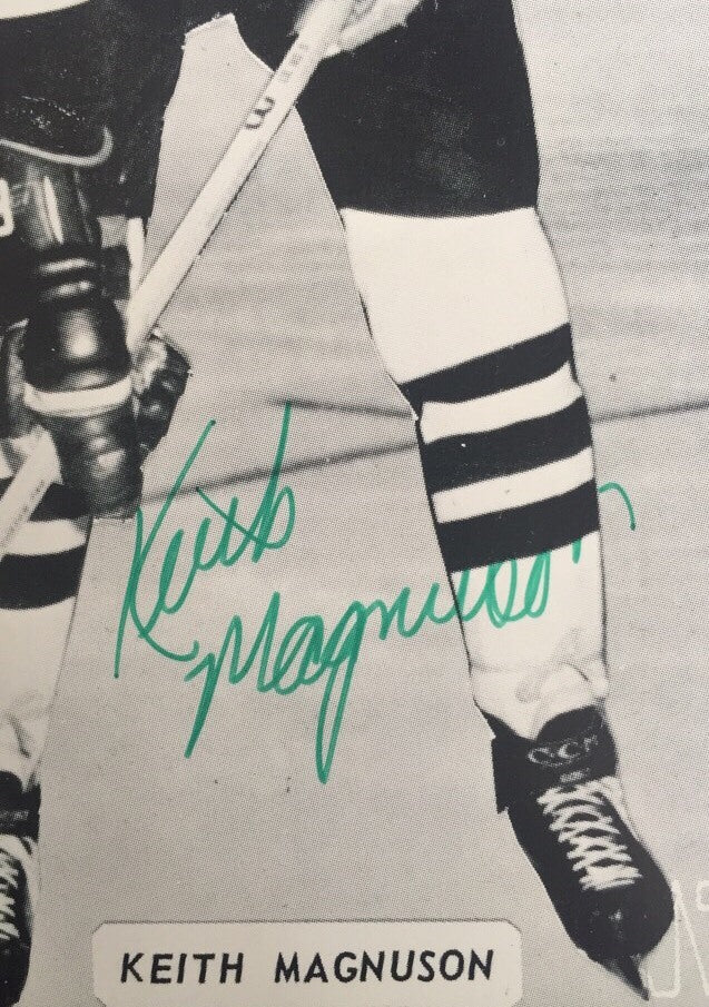 Keith Magnuson Signed Vintage Postcard 4x6 Photo 7 Up Rookie Mint Auto Jsa Coa