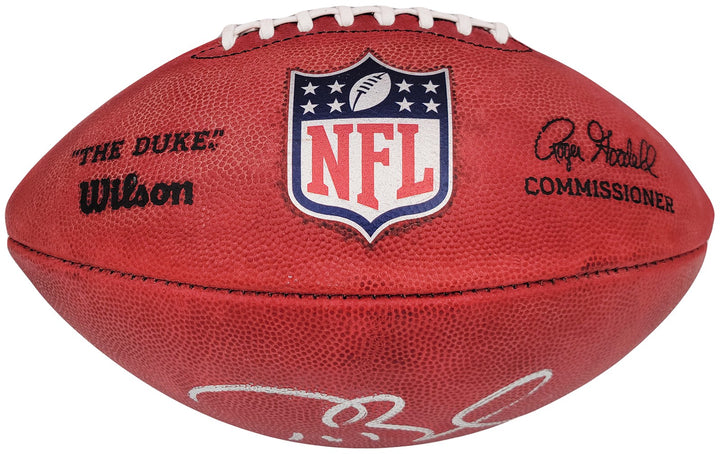 Tom Brady Signed Official NFL Leather Football Patriots Fanatics Holo