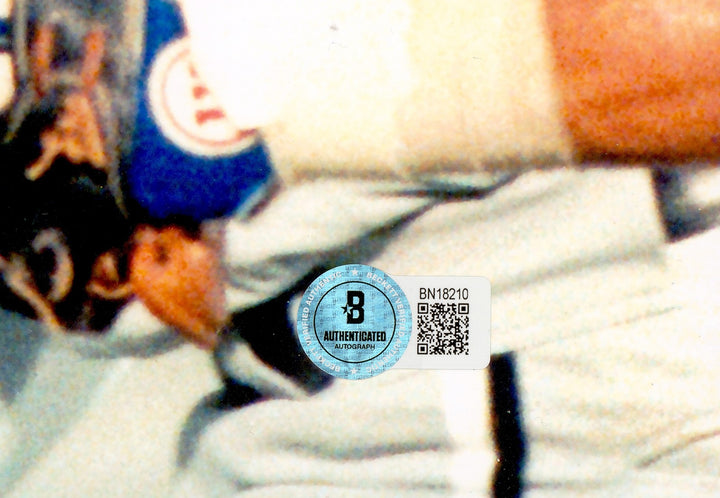 Nolan Ryan Signed 11x14 Photo Texas Rangers Fight vs. Ventura Beckett BAS QR