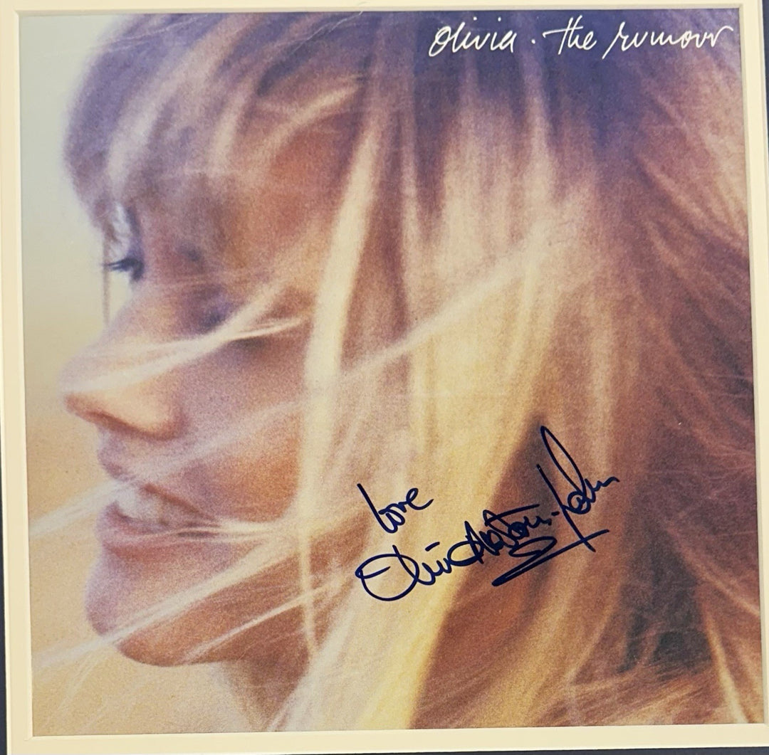 Olivia Newton John Signed The Rumour Framed Album Love Auto Mint JSA Loa Letter
