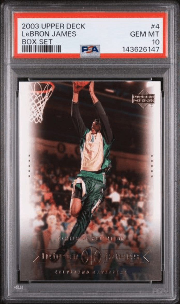 Graded 2003 Upper Deck LeBron James #4 Box Set RC Basketball Card PSA 10