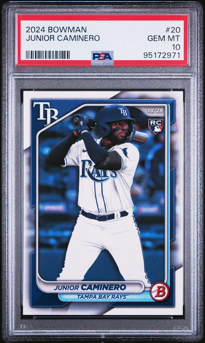 Graded 2024 Topps Bowman Junior Caminero #20 Rookie RC Baseball Card PSA 10
