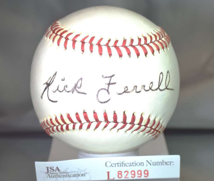 Rick Ferrell Signed Jsa American League Baseball  Authenticated Autograph