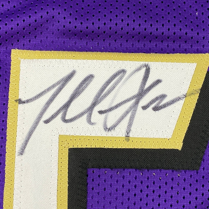 Autographed/Signed Terrell Suggs Baltimore Purple Jersey JSA COA Auto