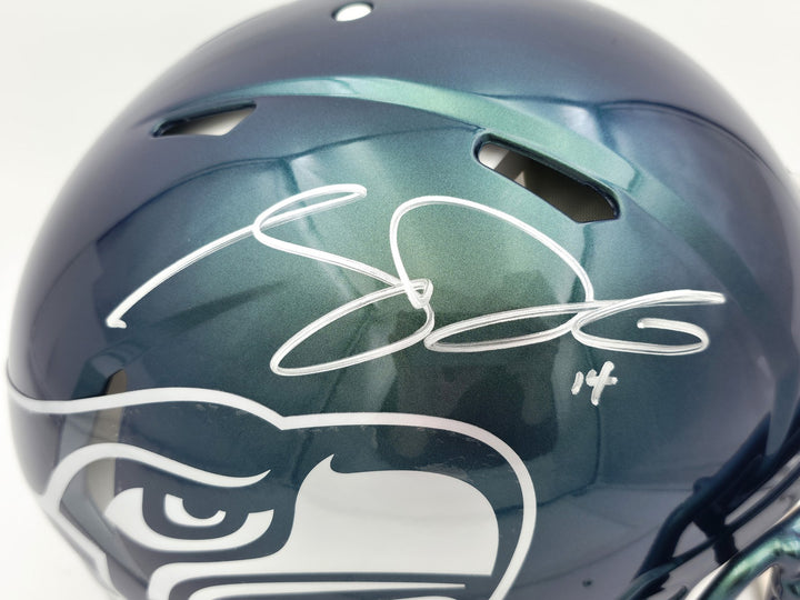 Sam Darnold Auto Seahawks Rivalries Full Size Speed Authentic Helmet Beckett Wit