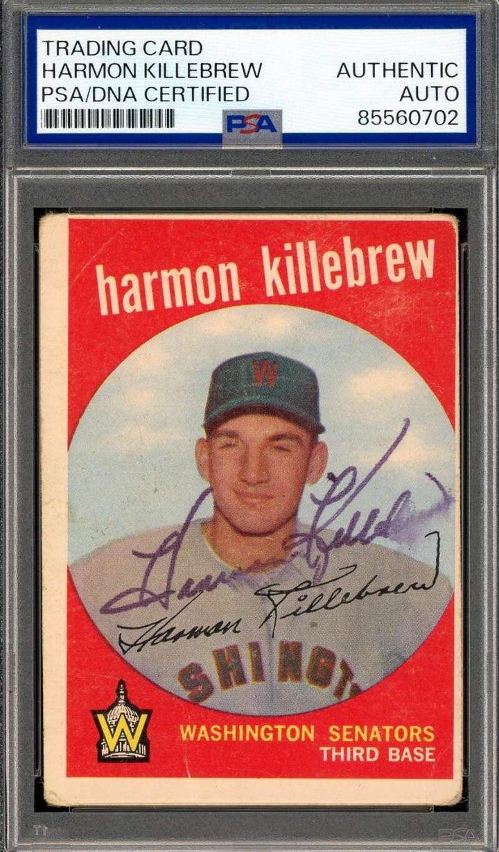 Harmon Killebrew PSA DNA Signed 1959 Topps High Number Autograph