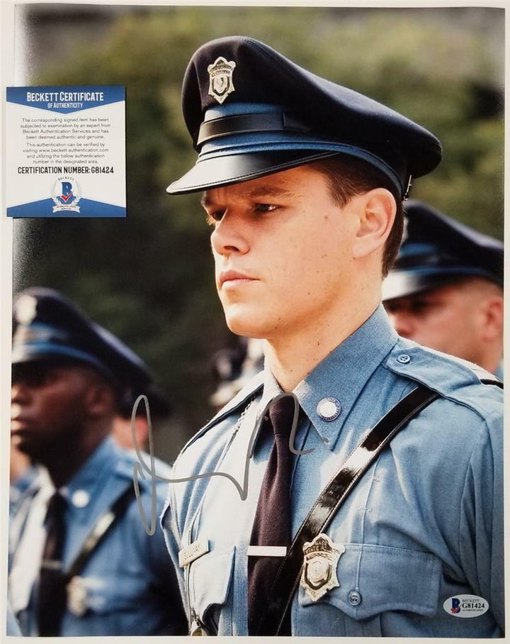 Actor Matt Damon signed The Departed 11x14 Photo autograph ~ Beckett BAS COA