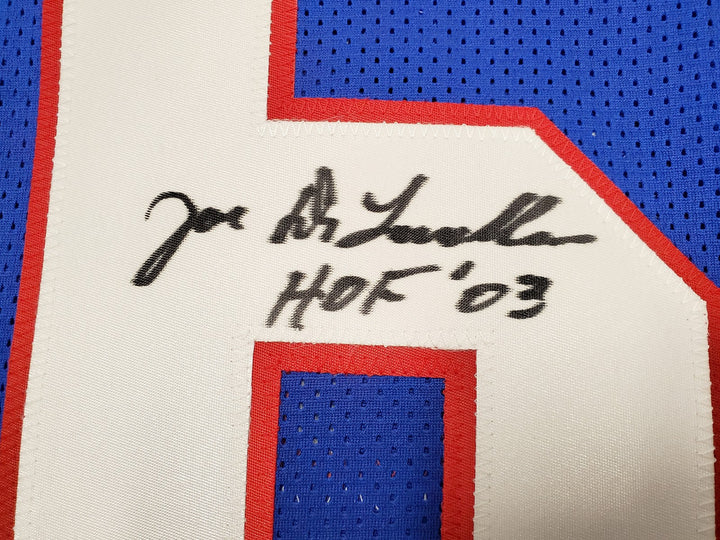 Buffalo Bills Joe DeLamielleure Autographed Signed Blue Jersey "HOF 03" Beckett
