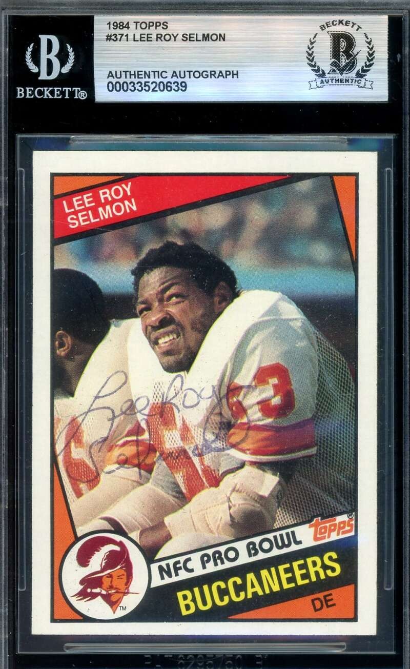 Lee Roy Selmon Beckett BAS Signed 1984 Topps Autographed