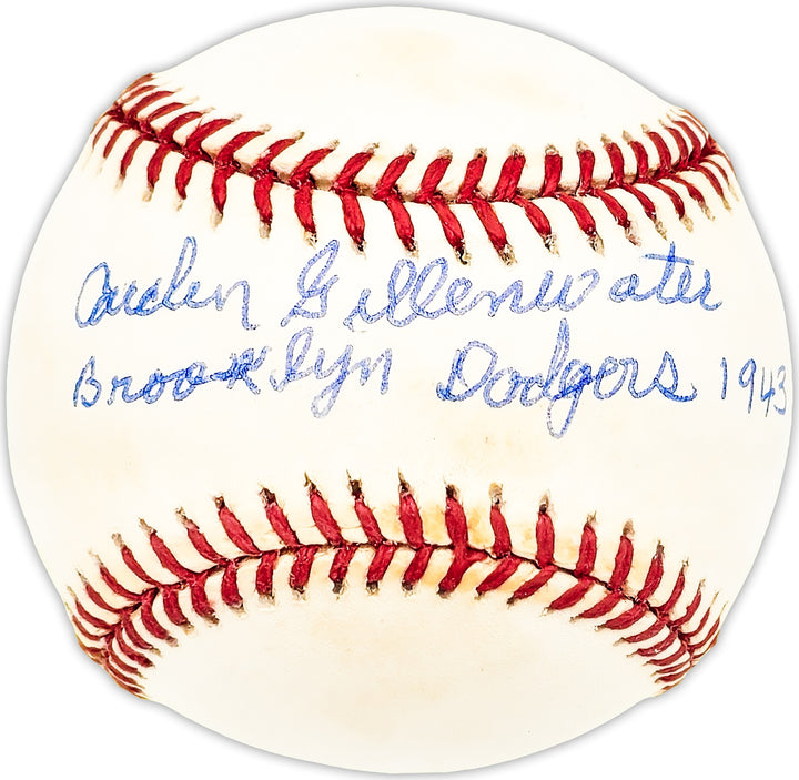 Carden Gillenwater Signed NL Baseball Brooklyn Dodgers "1943" Beckett QR