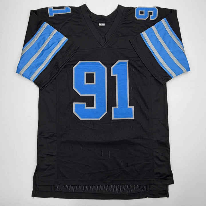 Autographed/Signed Tyleik Williams Detroit Black Football Jersey Beckett BAS COA
