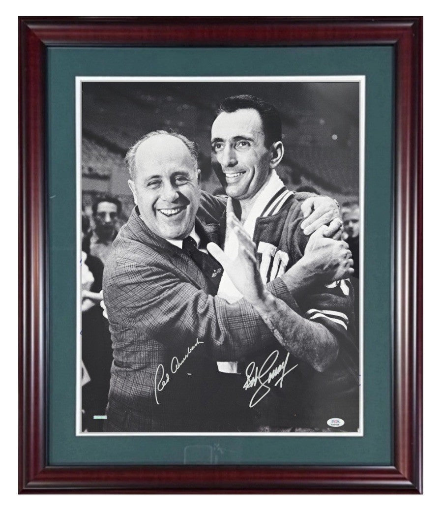 Bob Cousy Red Auerbach Signed 16x20 Framed Photo Celtics PSA 10 Mint Auto HOF