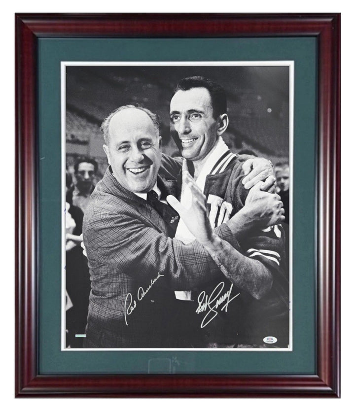 Bob Cousy Red Auerbach Signed 16x20 Framed Photo Celtics PSA 10 Mint Auto HOF