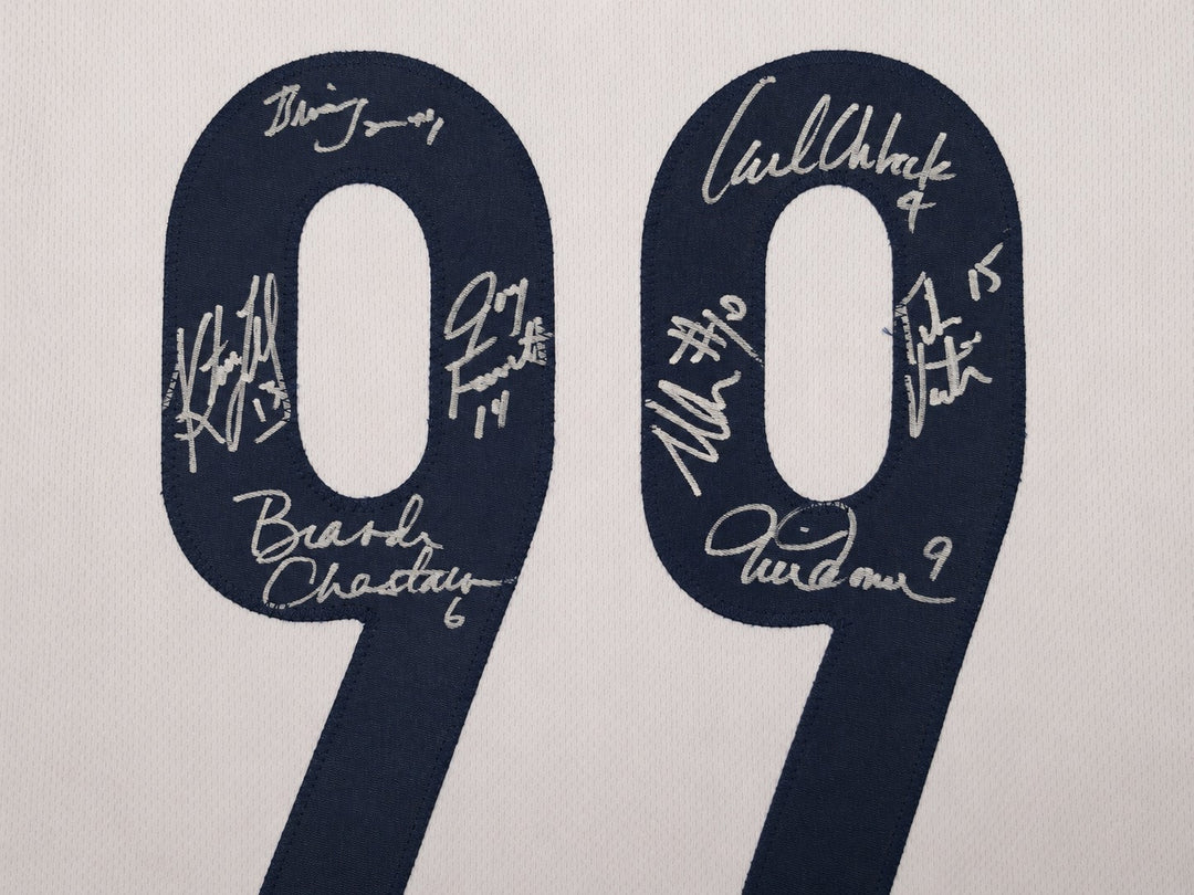 Team USA 1999 Women's World Cup Champions Signed White Jersey With 8 Sigs Hamm