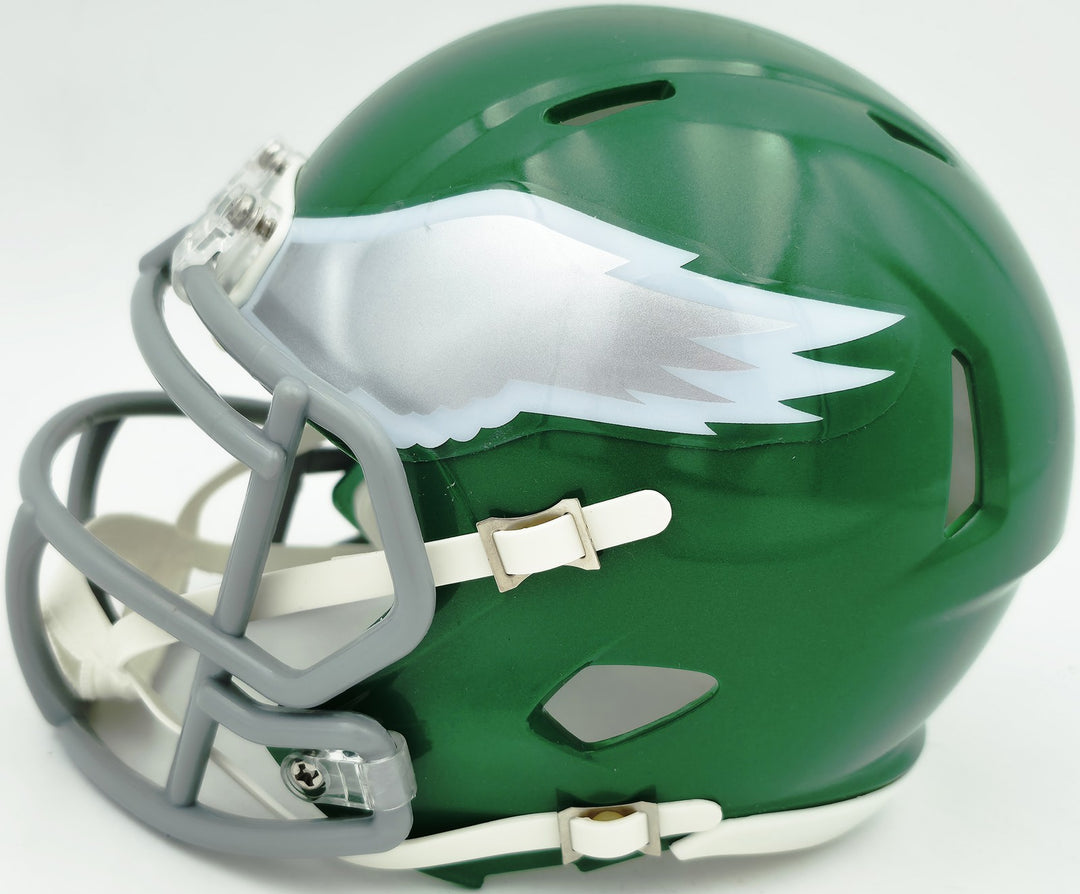 Jason Kelce Auto Eagles Kelly Green 2023 Alternate Speed Mini Helmet PSA/DNA ITP