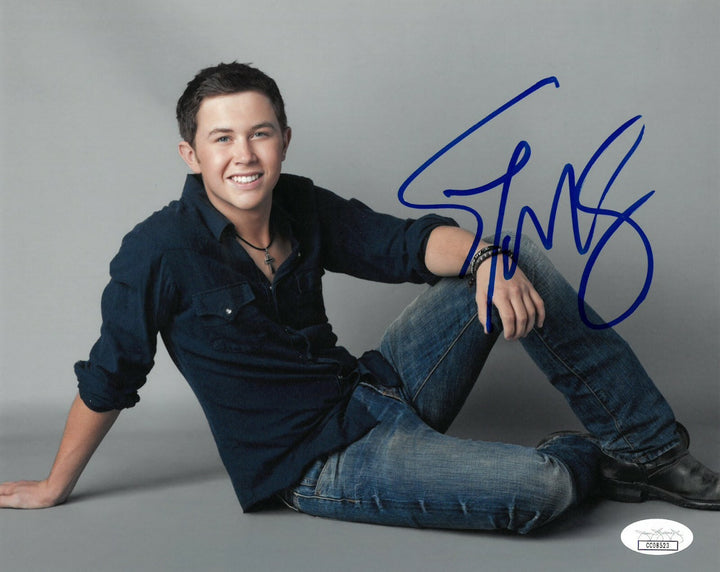 Scotty McCreery signed 8x10 Photo (hor/gray background)- JSA Hologram #CC08523