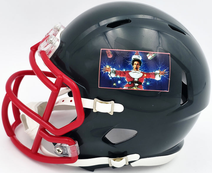 Chevy Chase Signed Christmas Vacation Black Speed Mini Helmet Beckett