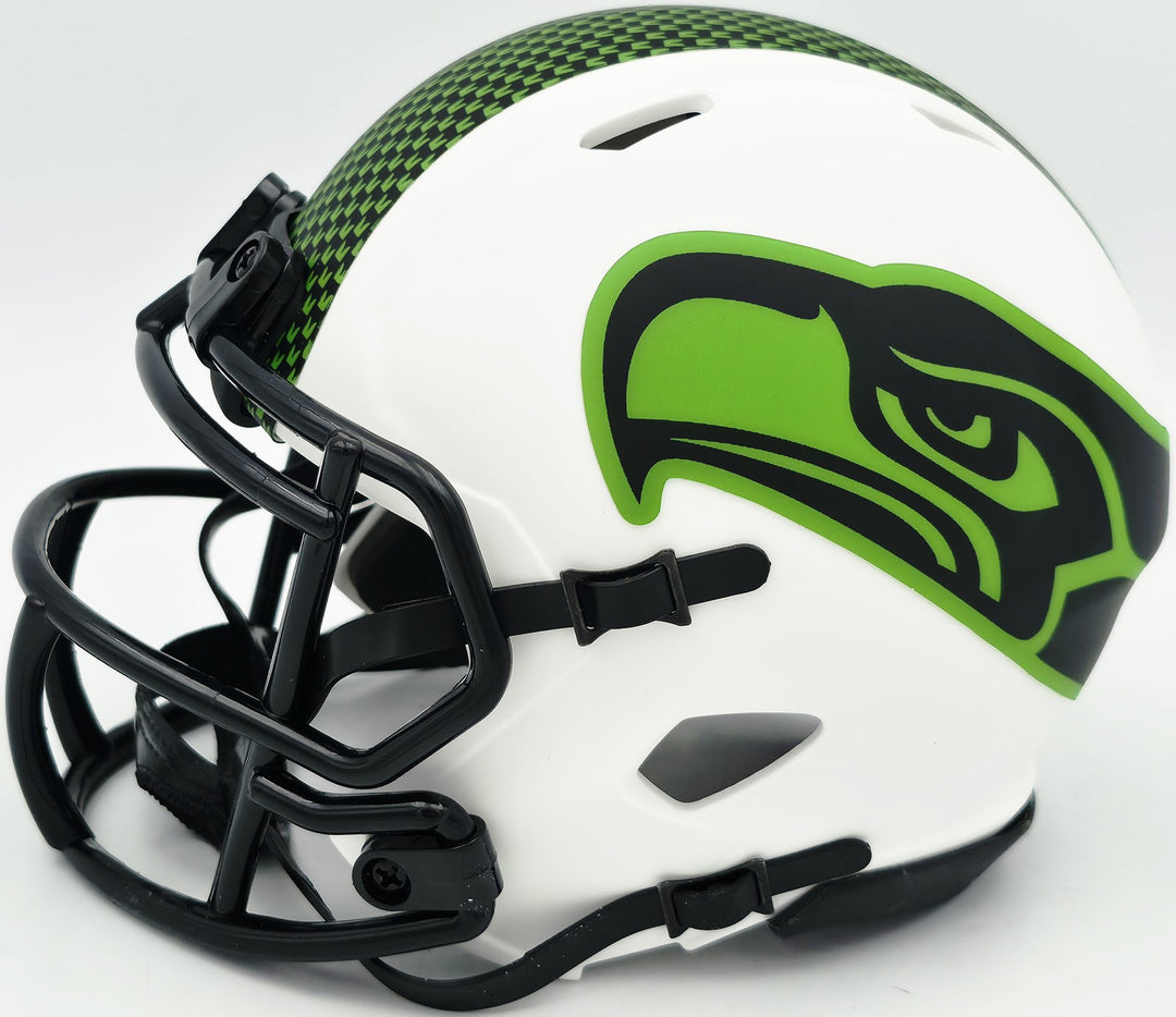 Nick Emmanwori Auto Seahawks Lunar Eclipse White Speed Mini Helmet Beckett Wit