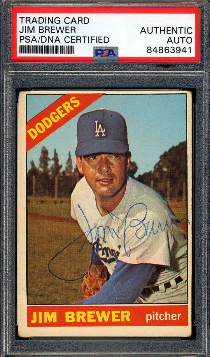 Jim Brewer PSA DNA Signed 1966 Topps Autograph