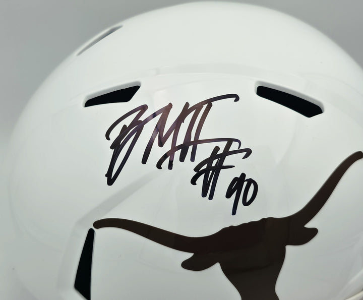Byron Murphy II Auto Texas Longhorns White Full Size Speed Replica Helmet MCS